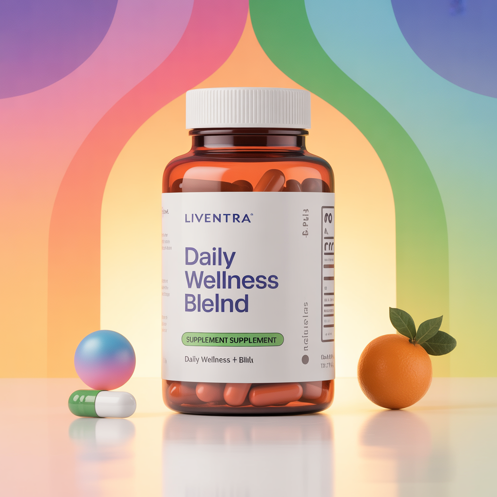 Liventra daily wellness blend supplement bottle